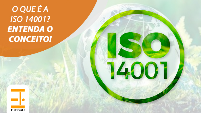 A imagem mostra o logo da ISO 14001.